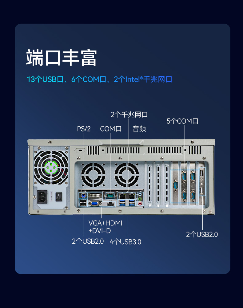 東田4U上架式工控機(jī),x86工業(yè)主機(jī),支持多種操作系統(tǒng),DT-610L-BQ470MA.jpg