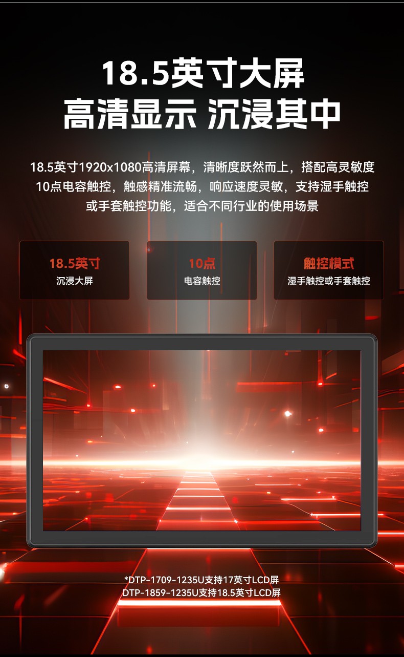 18.5寸觸摸一體機(jī),東田IP65防護(hù)工業(yè)平板電腦,DTP-1859-1235U.jpg